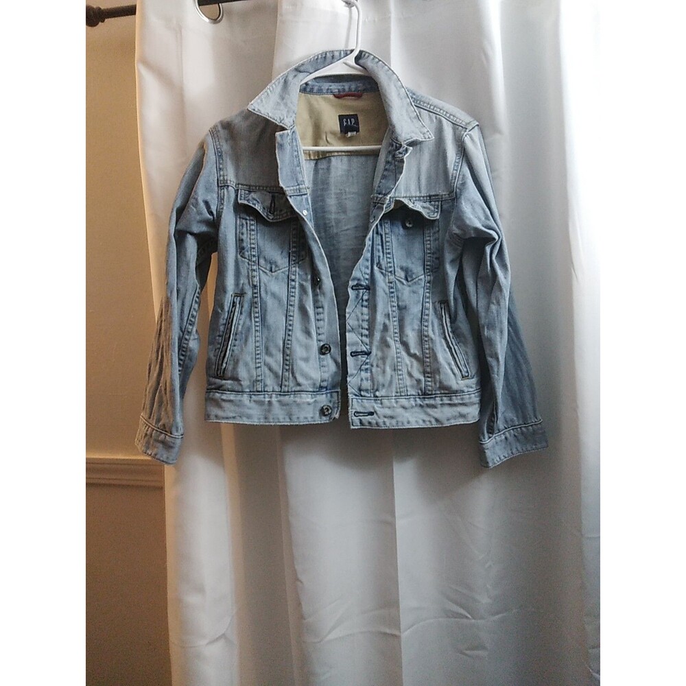 Gap Kids  Button Up Front Long Sleeve Denim Jean Trucker Jacket Boys Size L 10